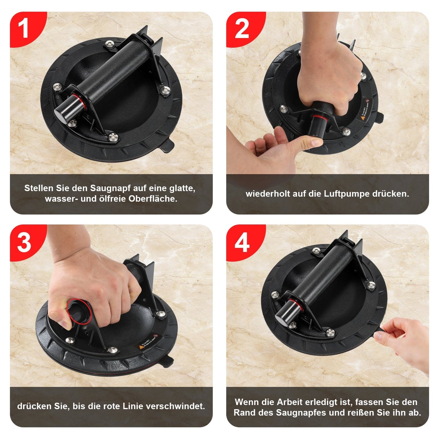 Saugheber Saugnapfhalter 2 Stück max.100KG | Brehn