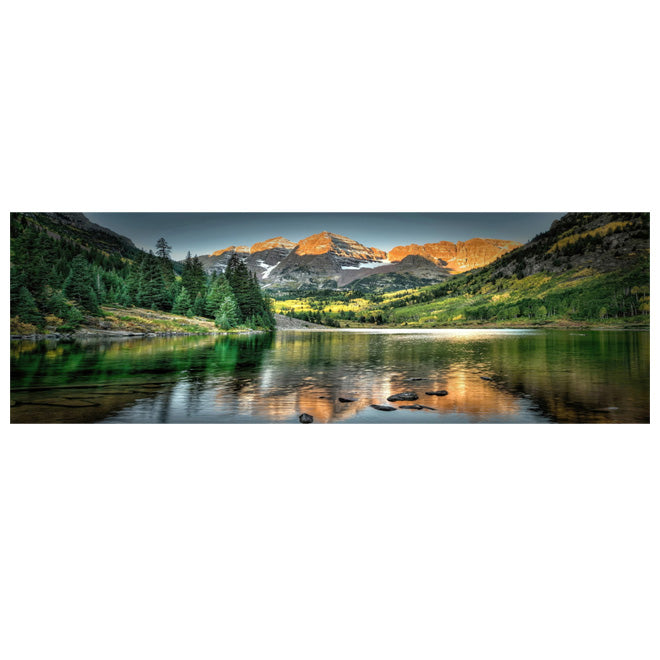 Bergsee Wald Wildnis Wandkunst Großformat Leinwanddrucke Breitformat Landschaftsbild Für Über Das Sofa Oder Über Das Bett | Brehn