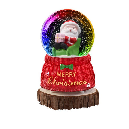 Dekorative Weihnachts-Spieluhr mit Schneekugel