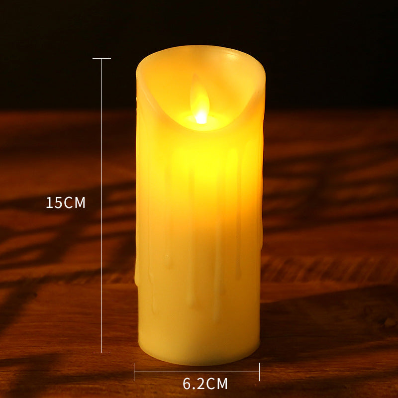 LED-Echtwachs-Optik-Kerzen mit Flackereffekt