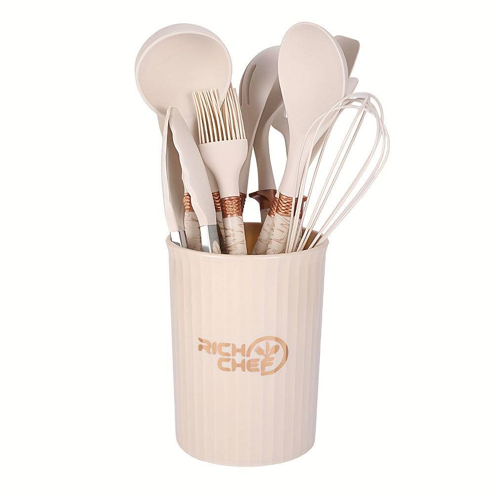 Brehn | Premium Kochen - Kochvergnügen mit dem eleganten Silikon-Küchenutensilien-Set