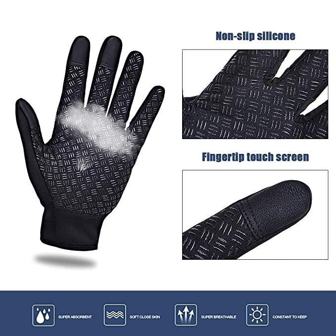 Brehn | HeatGripX winddichte thermische Slip-Handschuhe für kaltes Wetter
