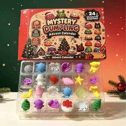Weihnachts-Adventskalender mit 24 Anti-Stress-Figuren