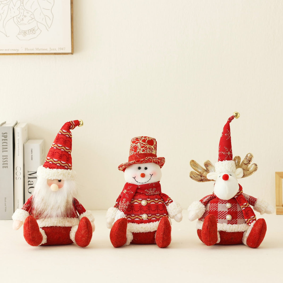 Dekorative Wichtelfigur aus Stoff für Weihnachten