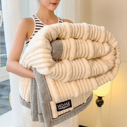 Flauschige Wohndecke, unifarben, verschiedene Größen