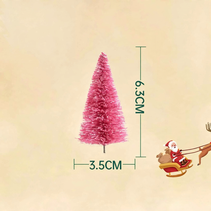 Miniatur-Weihnachtsbaum und Kranz-Dekoration