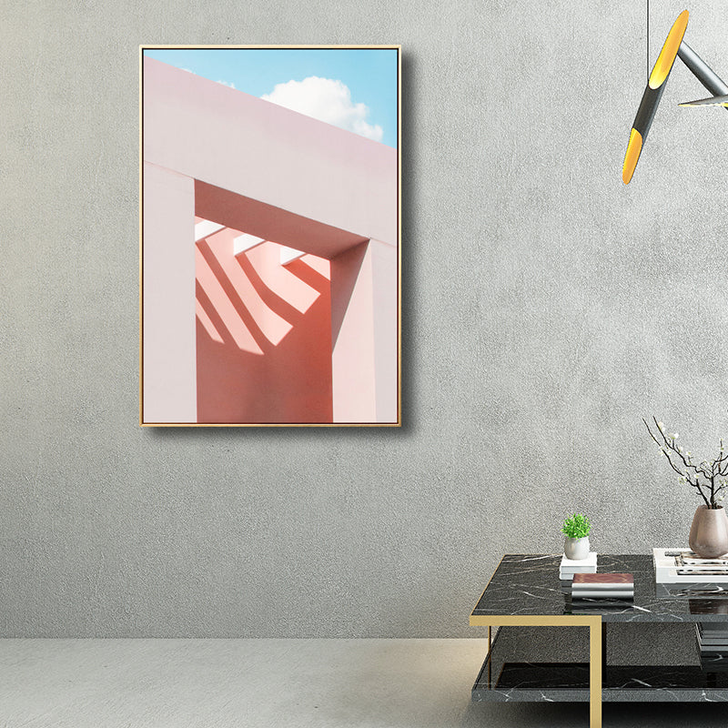 Brehn | Outdoor Gebäude Malerei Nordic Style Leinwand Wandkunst Druck, Mehrere Größen Optionen