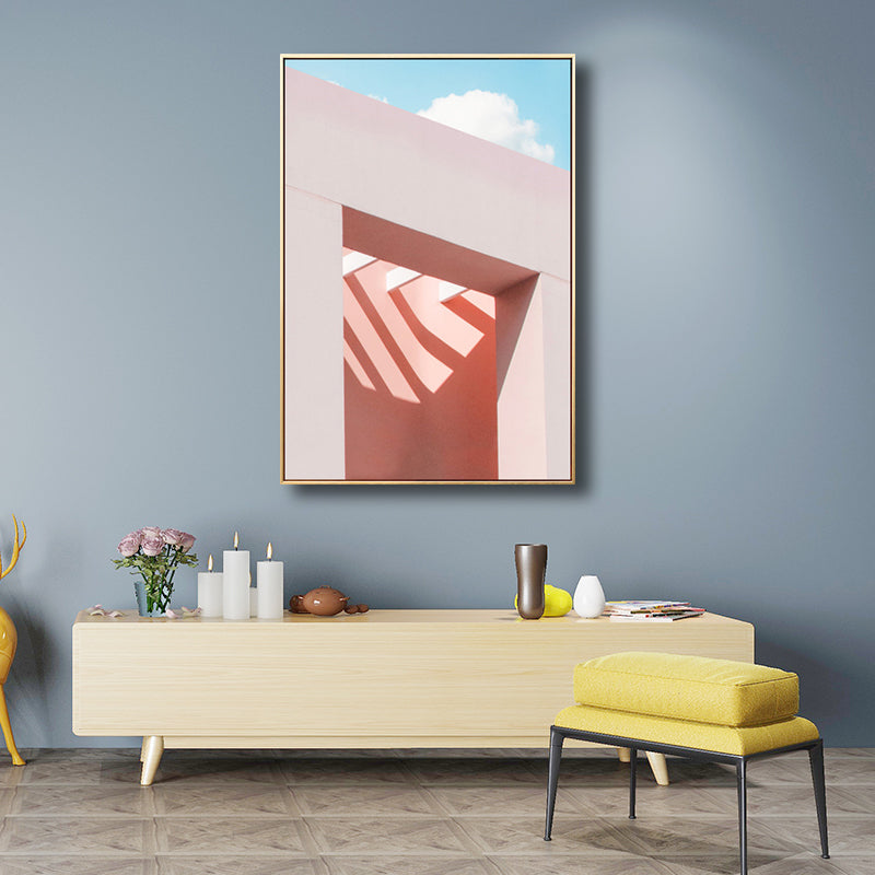 Brehn | Outdoor Gebäude Malerei Nordic Style Leinwand Wandkunst Druck, Mehrere Größen Optionen