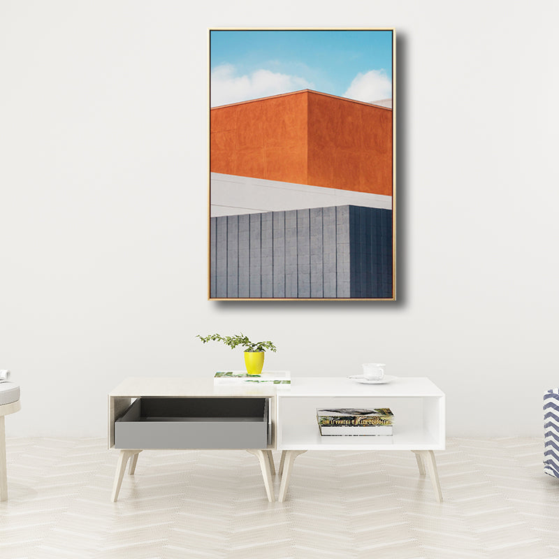 Brehn | Outdoor Gebäude Malerei Nordic Style Leinwand Wandkunst Druck, Mehrere Größen Optionen