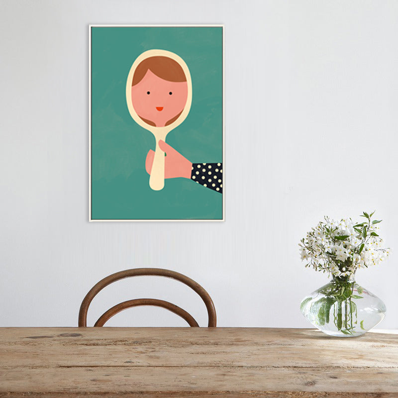 Brehn | Skandinavische Maiden Leinwand für Esszimmer Illustration Wandkunst, mehrere Größen