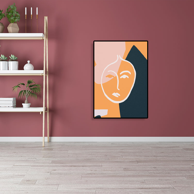 Brehn | Neuheit Figurengesicht Kunst Skandinavischer Stil Leinwand Wanddekoration, Mehrere Größenoptionen