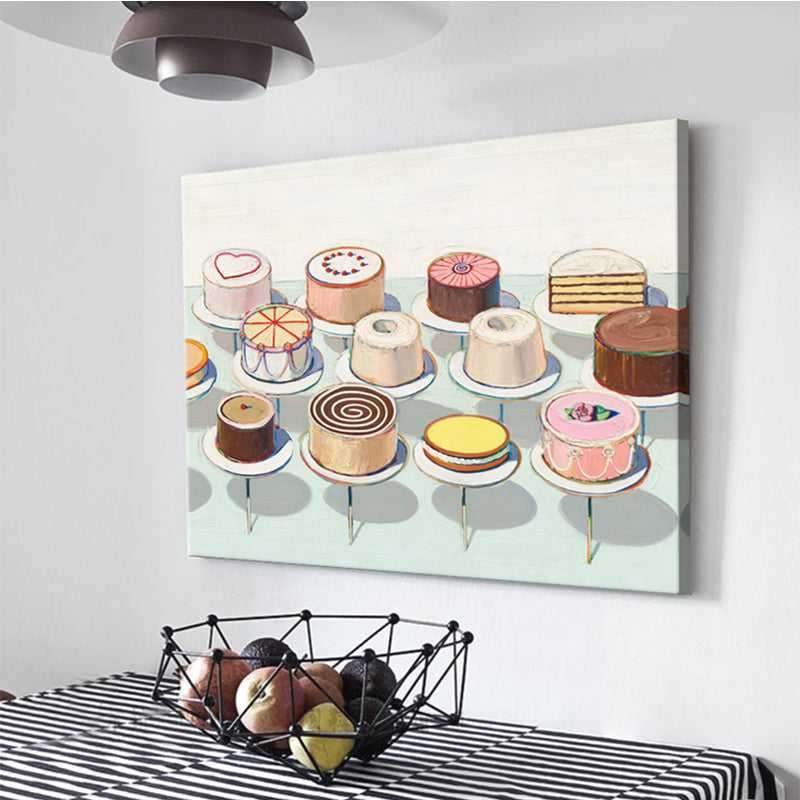 Brehn | Traditionelle Verschiedene Kuchen Muster Leinwand Braun Schlafzimmer Wandkunst, Mehrere Größenoptionen