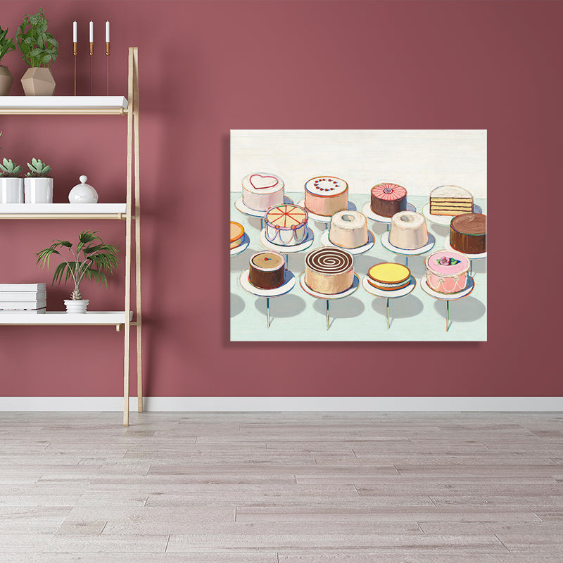 Brehn | Traditionelle Verschiedene Kuchen Muster Leinwand Braun Schlafzimmer Wandkunst, Mehrere Größenoptionen