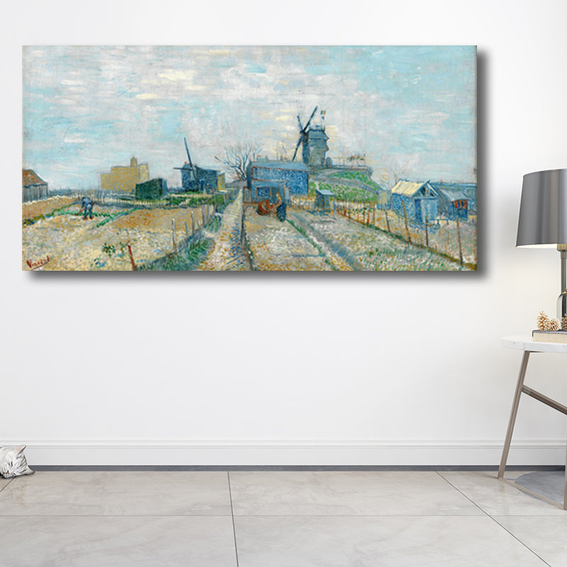 Brehn | Pastellfarbiges Farmfield View Canvas Texturiertes Wandkunst für Gästezimmer, mehrere Größen