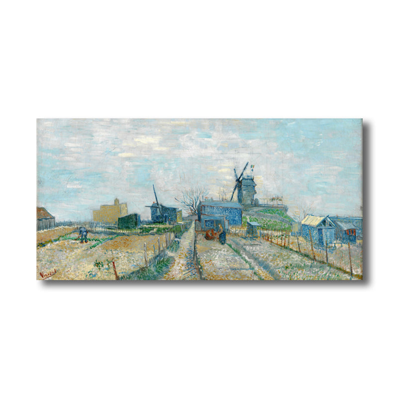 Brehn | Pastellfarbiges Farmfield View Canvas Texturiertes Wandkunst für Gästezimmer, mehrere Größen