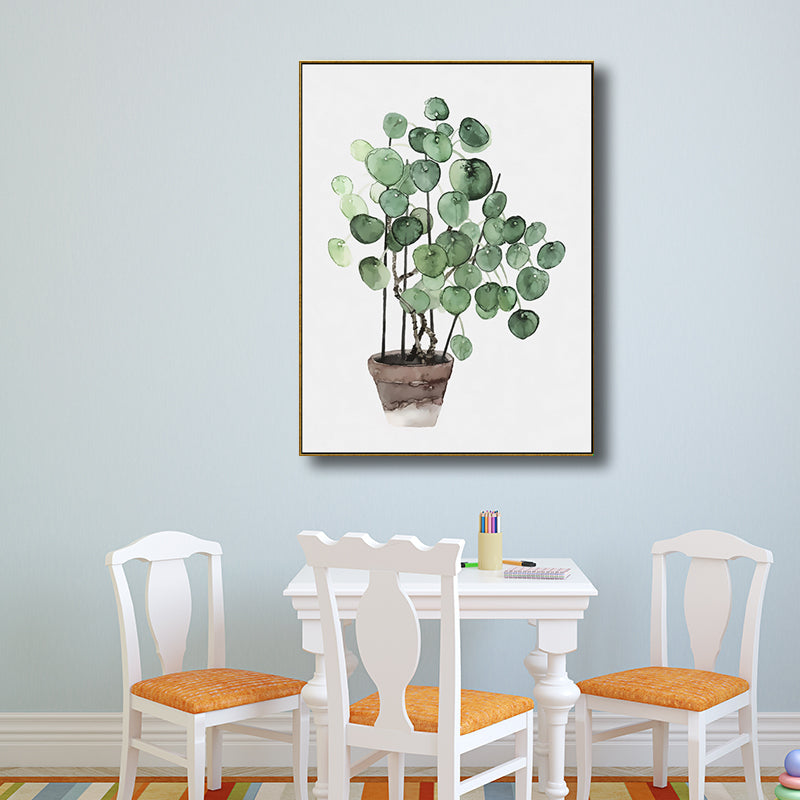 Brehn | Bonsai Wandkunst Dekor Nordic Verzaubernd Botanischer Leinwanddruck in Grün für das Schlafzimmer