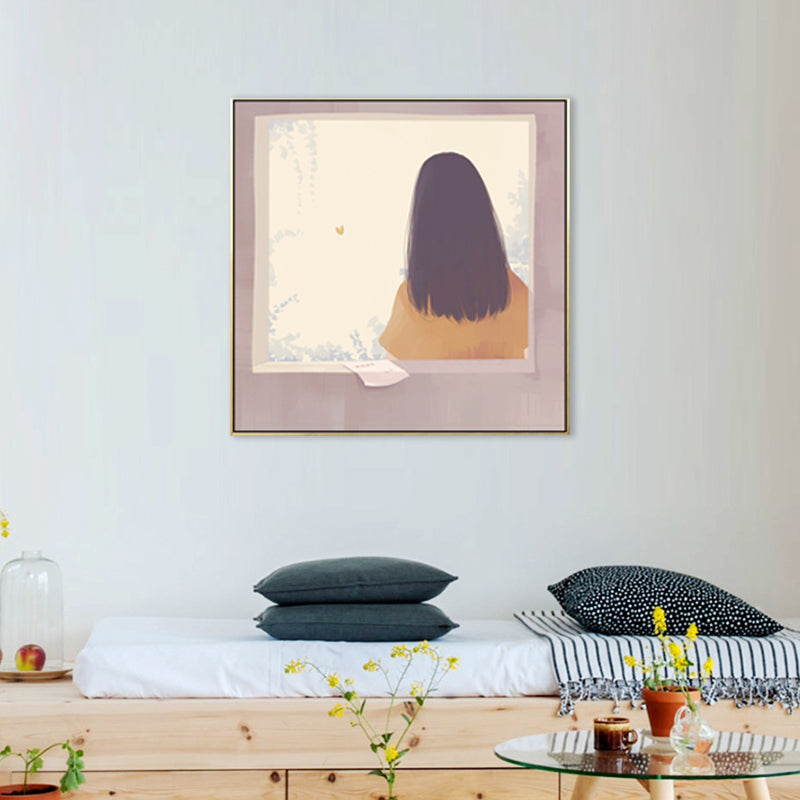 Brehn | Rückseite der Young Canvas Nordic Textured Esszimmer Wandkunst in sanften Farben