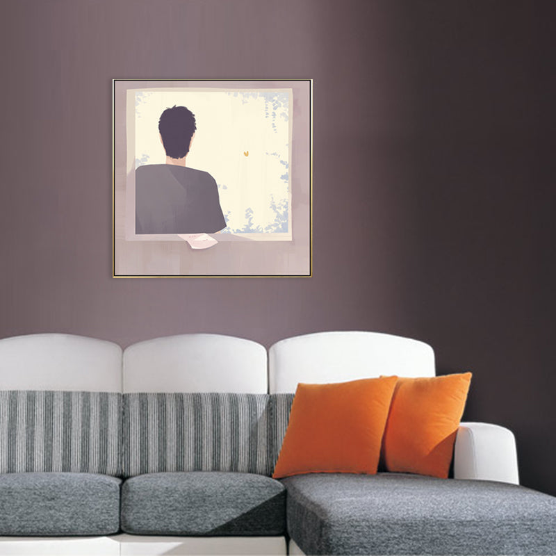Brehn | Rückseite der Young Canvas Nordic Textured Esszimmer Wandkunst in sanften Farben