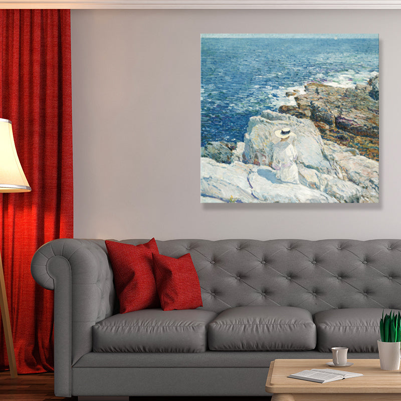 Brehn | Damen Wandkunst Dekor Sanfte Farben Vintage Quadratischer Leinwanddruck für das Esszimmer, Mehrere Größen