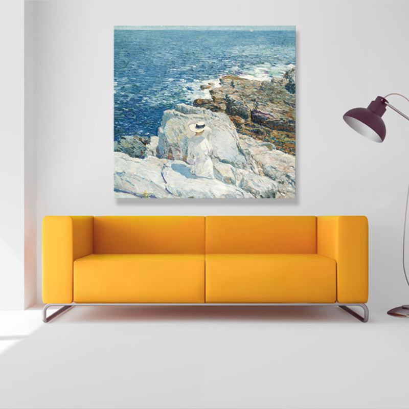 Brehn | Damen Wandkunst Dekor Sanfte Farben Vintage Quadratischer Leinwanddruck für das Esszimmer, Mehrere Größen