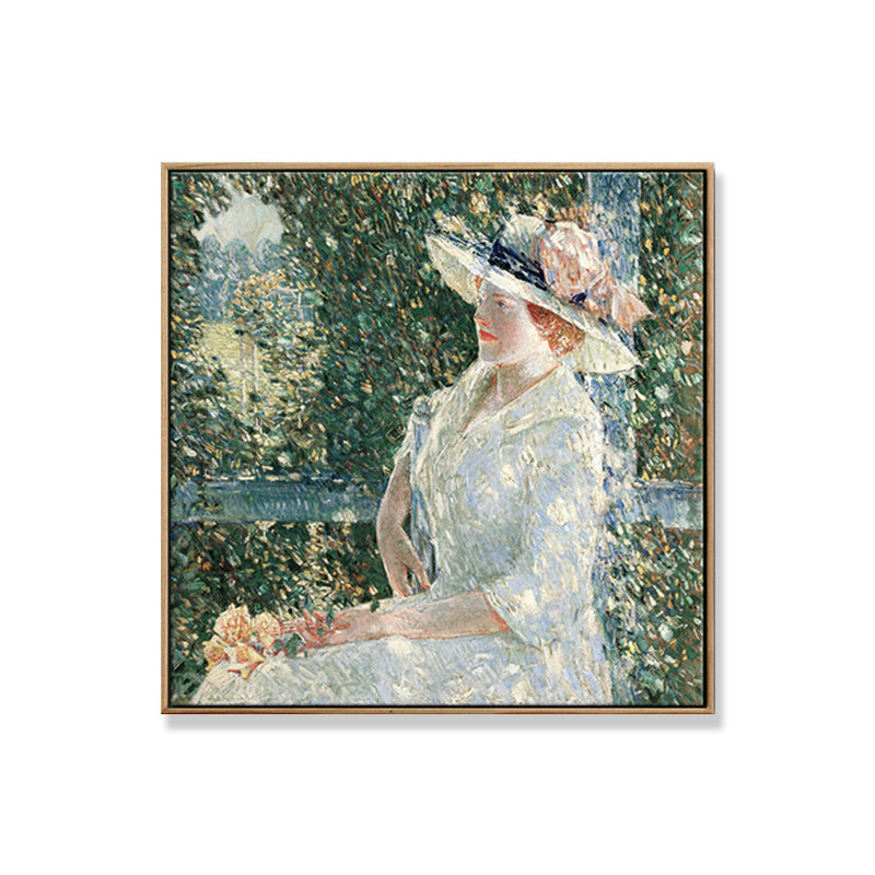 Brehn | Damen Wandkunst Dekor Sanfte Farben Vintage Quadratischer Leinwanddruck für das Esszimmer, Mehrere Größen