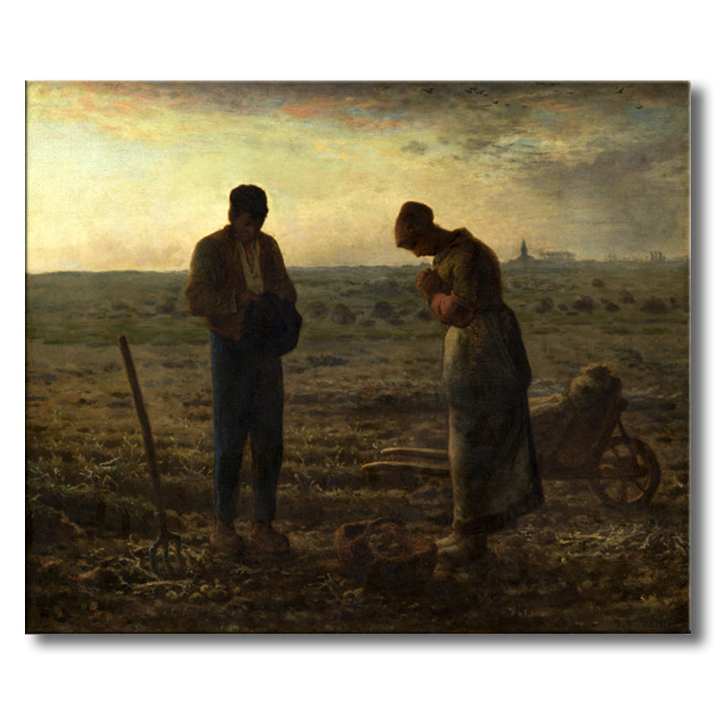 Brehn | Grünes Abendgebet Leinwand Kunst Weltkultur Texturiertes Wanddekor für das Arbeitszimmer