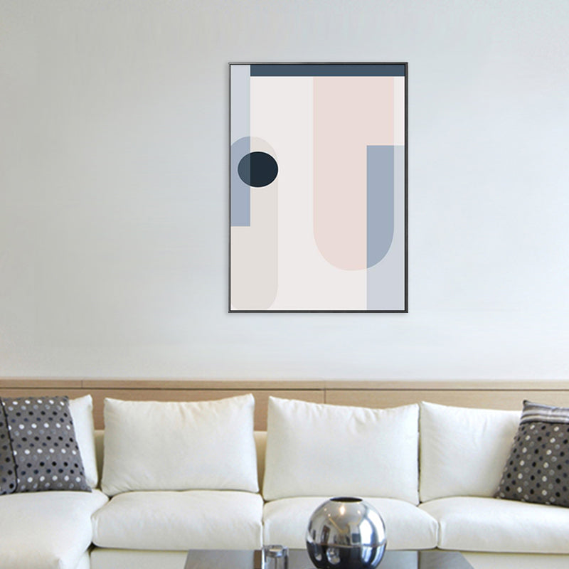 Brehn | Nordic Style Vertrag Grafische Malerei Leinwand Pink Illustration Wandkunst Druck