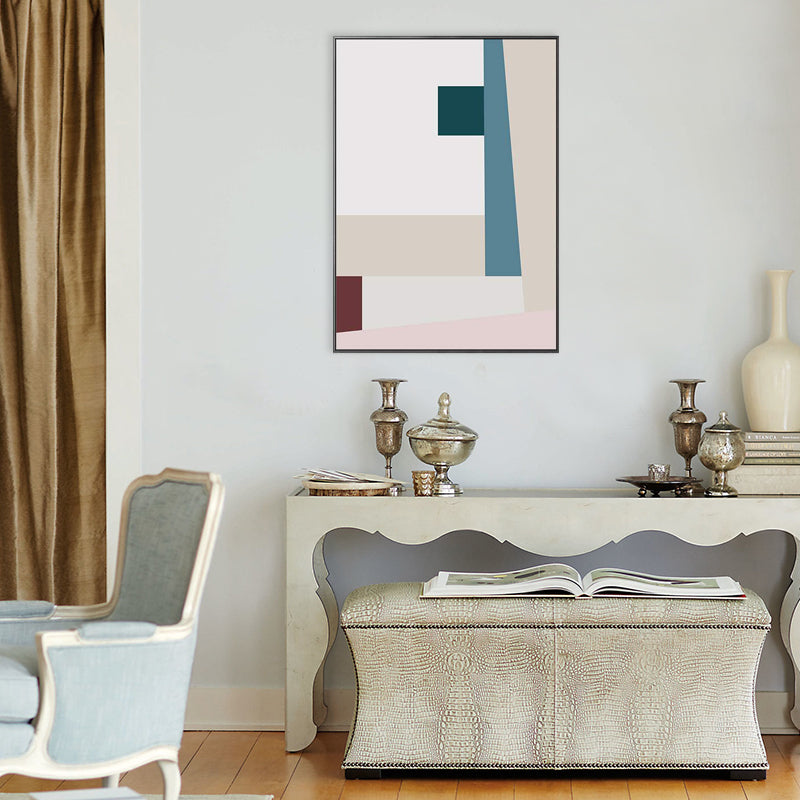 Brehn | Nordic Style Vertrag Grafische Malerei Leinwand Pink Illustration Wandkunst Druck