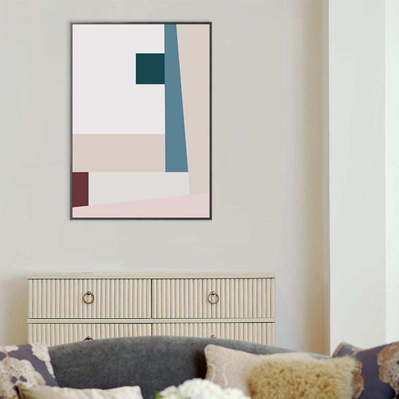 Brehn | Nordic Style Vertrag Grafische Malerei Leinwand Pink Illustration Wandkunst Druck