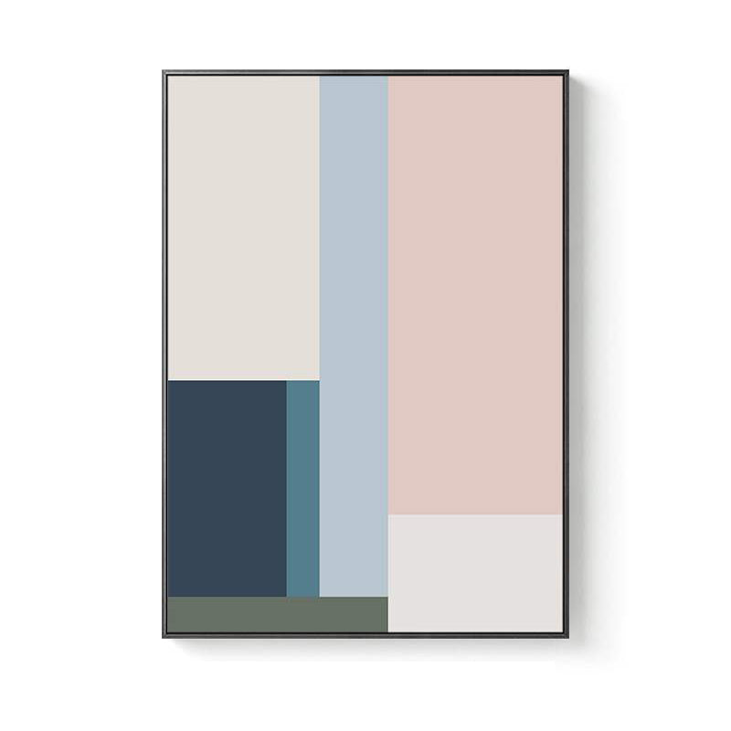 Brehn | Nordic Style Vertrag Grafische Malerei Leinwand Pink Illustration Wandkunst Druck
