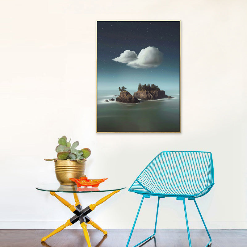 Brehn | Wolkenlandschaft Leinwand Nordic Neuheit Szene Druck Wandkunst in Pastellfarbe