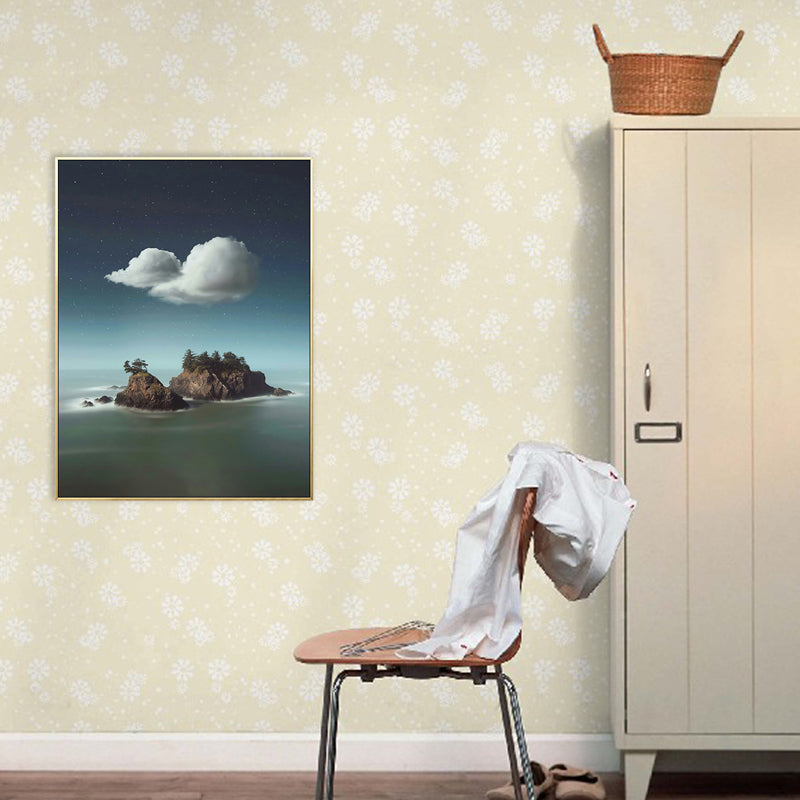 Brehn | Wolkenlandschaft Leinwand Nordic Neuheit Szene Druck Wandkunst in Pastellfarbe