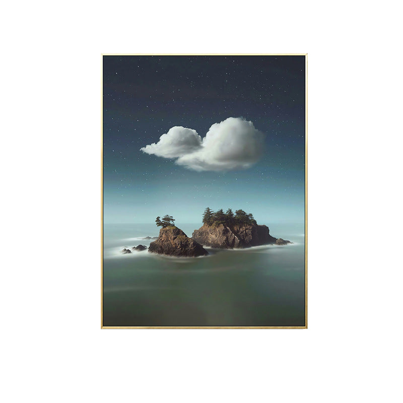 Brehn | Wolkenlandschaft Leinwand Nordic Neuheit Szene Druck Wandkunst in Pastellfarbe