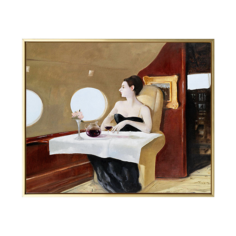 Brehn | Retro Interessen und Hobbys Malerei Leinwand Texturiert Dunkle Farbe Wandkunst für das Wohnzimmer