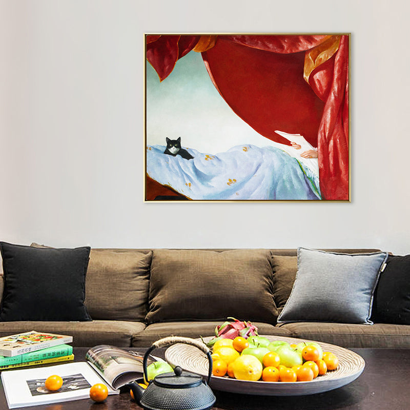 Brehn | Retro Interessen und Hobbys Malerei Leinwand Texturiert Dunkle Farbe Wandkunst für das Wohnzimmer