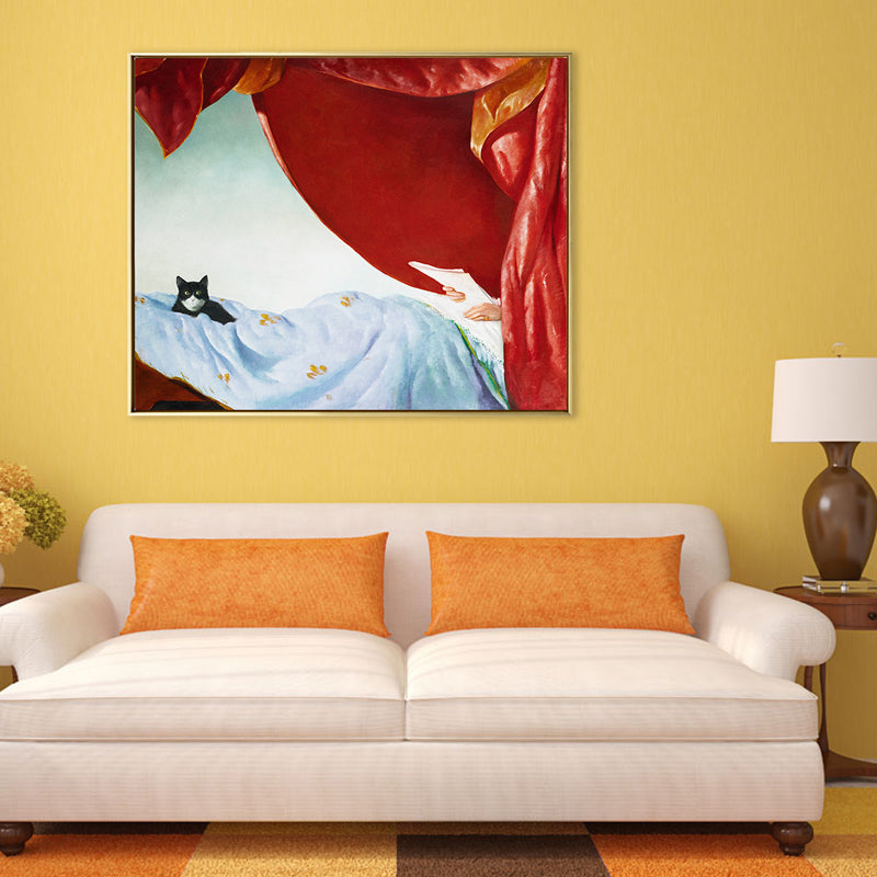 Brehn | Retro Interessen und Hobbys Malerei Leinwand Texturiert Dunkle Farbe Wandkunst für das Wohnzimmer