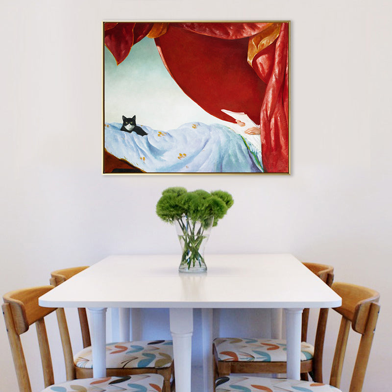 Brehn | Retro Interessen und Hobbys Malerei Leinwand Texturiert Dunkle Farbe Wandkunst für das Wohnzimmer