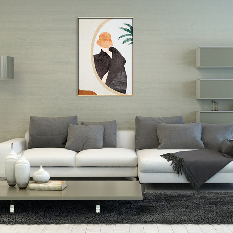 Brehn | Leinwand Pastellfarben Malerei Nordic Stil Mädchen Wandkunst Dekor, Mehrere Größen