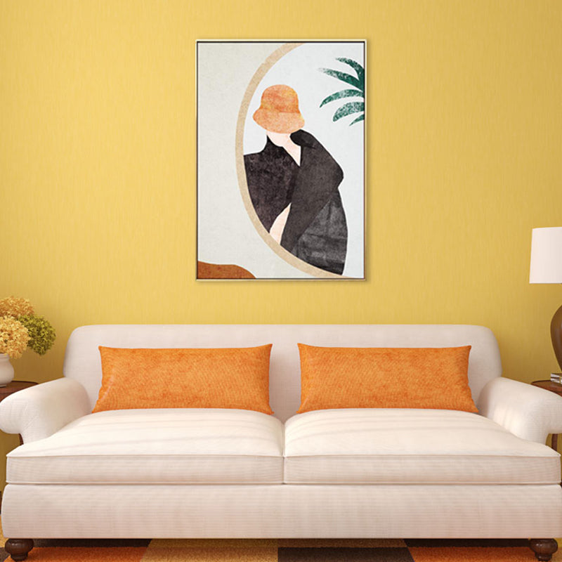 Brehn | Leinwand Pastellfarben Malerei Nordic Stil Mädchen Wandkunst Dekor, Mehrere Größen