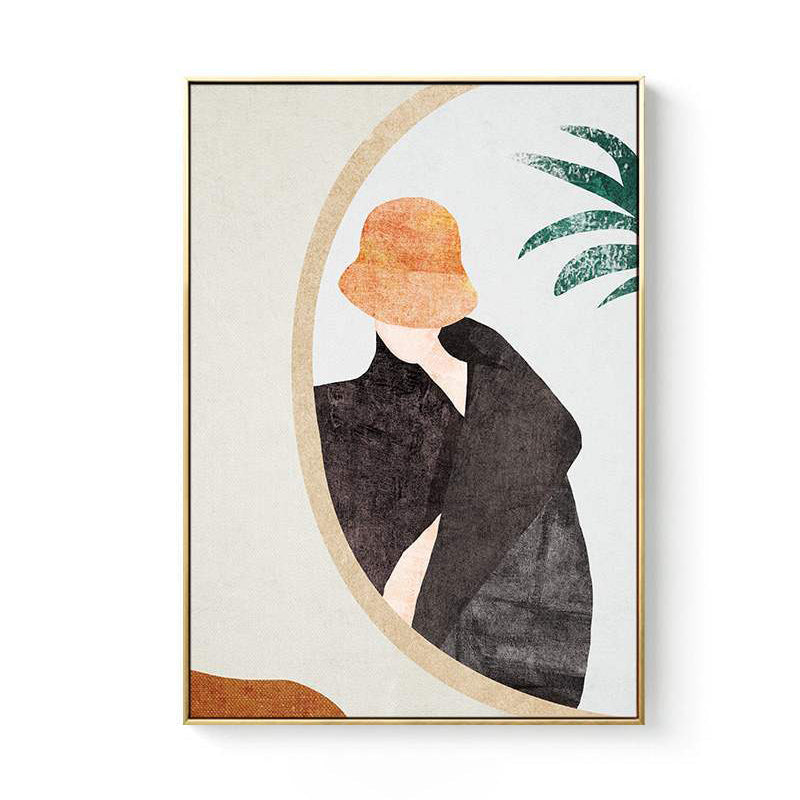 Brehn | Leinwand Pastellfarben Malerei Nordic Stil Mädchen Wandkunst Dekor, Mehrere Größen
