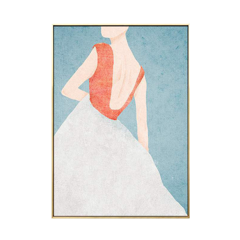 Brehn | Leinwand Pastellfarben Malerei Nordic Stil Mädchen Wandkunst Dekor, Mehrere Größen