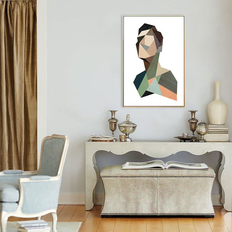 Brehn | Man Figuren Illustration Malerei Kunst Nordic Stil Leinwand Wanddruck, Multiple Größen