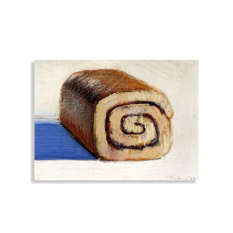 Brehn | Roll Cake Malerei Braune Leinwand Wandkunst Druck Texturiert, Mehrere Größen Verfügbar
