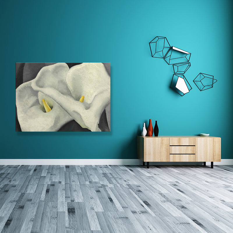 Brehn | Dual Calla Lily Canvas Print Textured Traditional Living Room Wall Art Decor multiple Größen