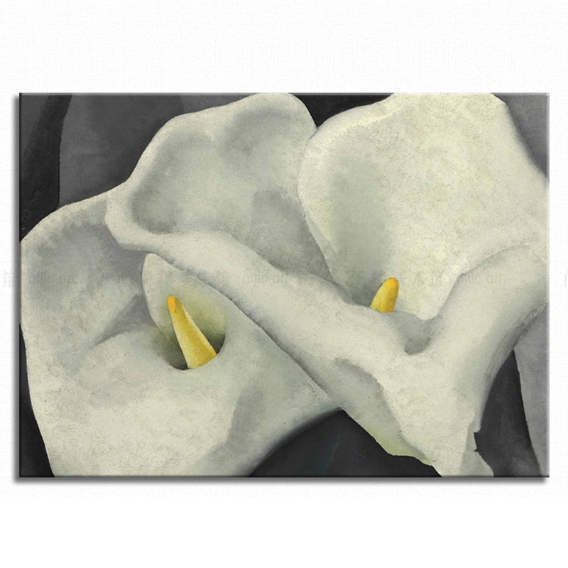Brehn | Dual Calla Lily Canvas Print Textured Traditional Living Room Wall Art Decor multiple Größen