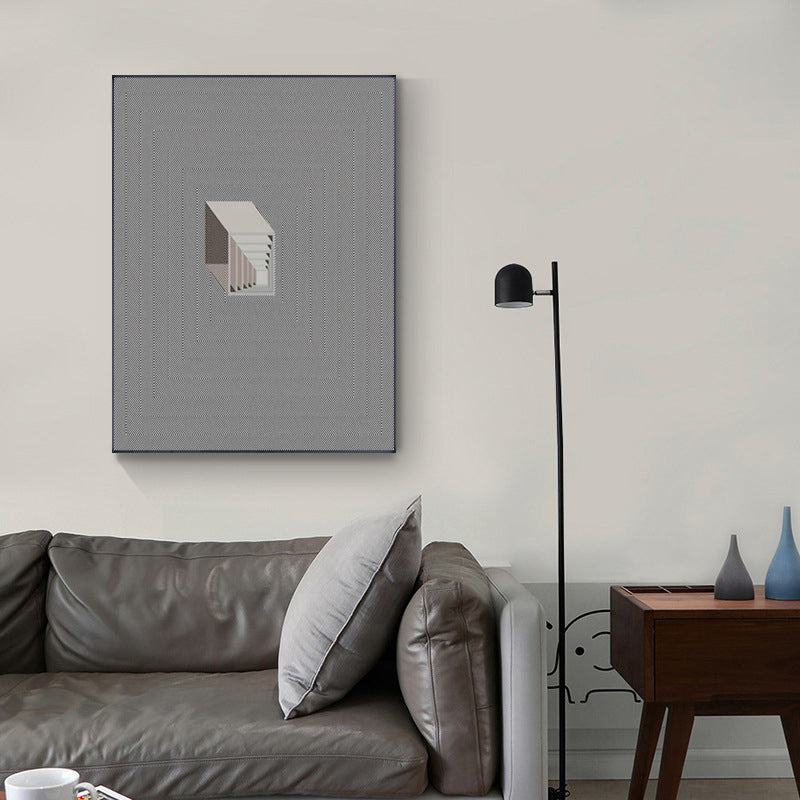 Brehn | Geometrische Formen Wandkunst Druck Nordic Texturierte Wohnzimmer Wanddekoration in Hellfarbe