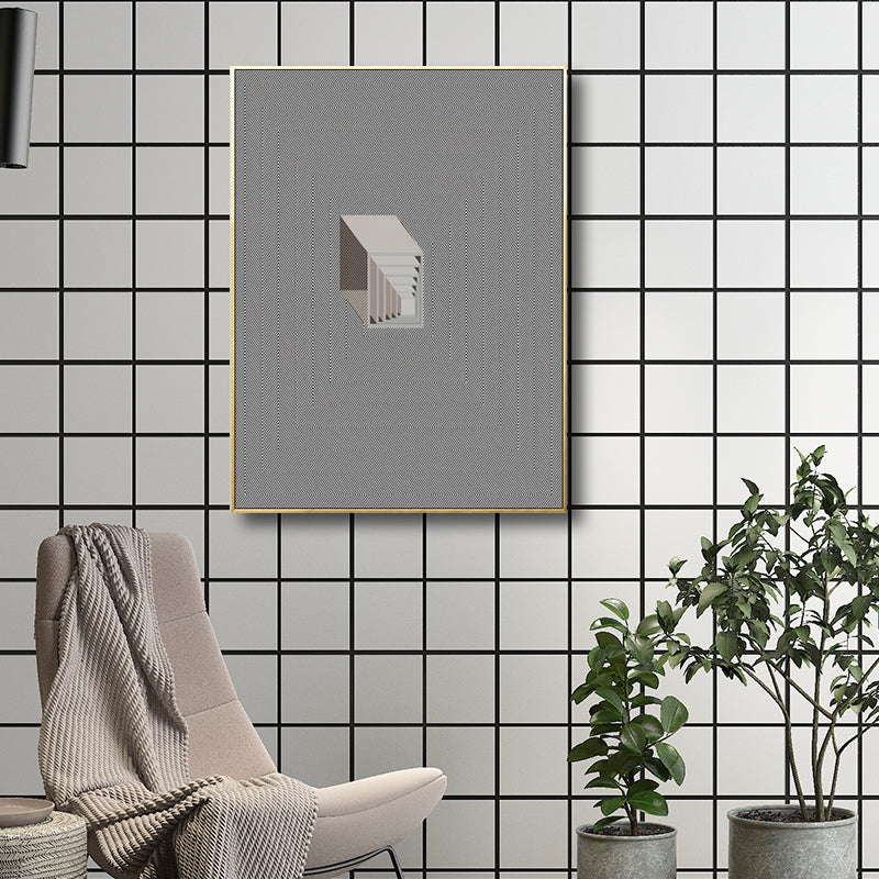 Brehn | Geometrische Formen Wandkunst Druck Nordic Texturierte Wohnzimmer Wanddekoration in Hellfarbe