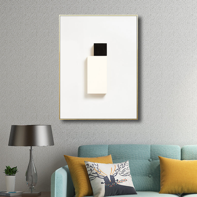 Brehn | Geometrische Formen Wandkunst Druck Nordic Texturierte Wohnzimmer Wanddekoration in Hellfarbe
