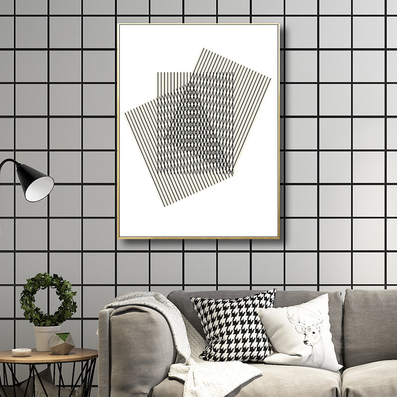 Brehn | Geometrische Formen Wandkunst Druck Nordic Texturierte Wohnzimmer Wanddekoration in Hellfarbe