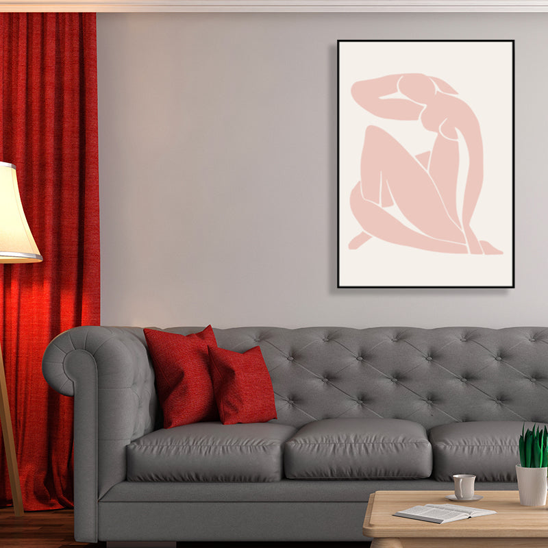 Brehn | Skandinavische Stil Wandkunst Druck Beige Nude Frauenmalerei, Mehrere Größen Verfügbar